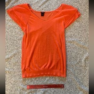 Ann Taylor Blouse with Flowy Short Sleeves